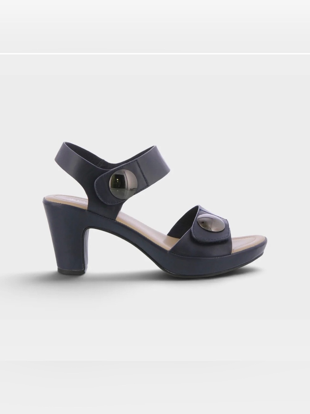 Patrizia “Dade” Navy Block Heel Sandals